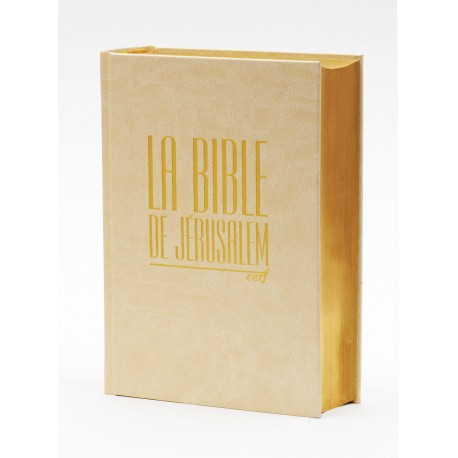 Bible de Jérusalem compacte blanche tranche dorée