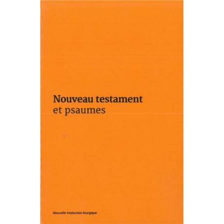 Nouveau Testament et Psaumes - Couverture vinyle orange