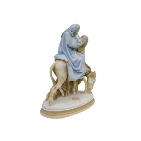 Statue religieuse de la Sainte Famille et la fuite en Egypte, 26 cm