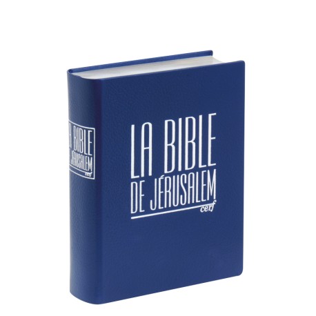 Bible de Jérusalem Major cuir bleu sous coffret tranches argent